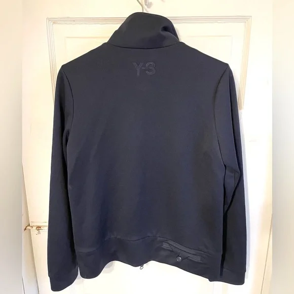 Y-3 Yohji Yahamoto Adidas Women's Large Dark Blue Bomber Jacket Zip-Up - Picture 3 of 7